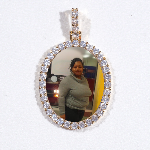 3D Oval Custom Picture Pendant