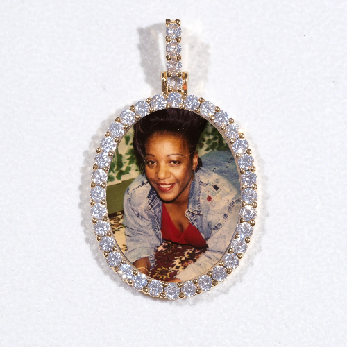 3D Oval Custom Picture Pendant