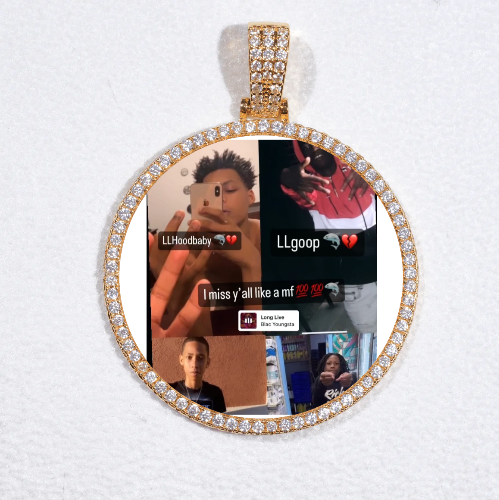 MEDIUM 3D CIRCLE CUSTOM PICTURE PENDANT