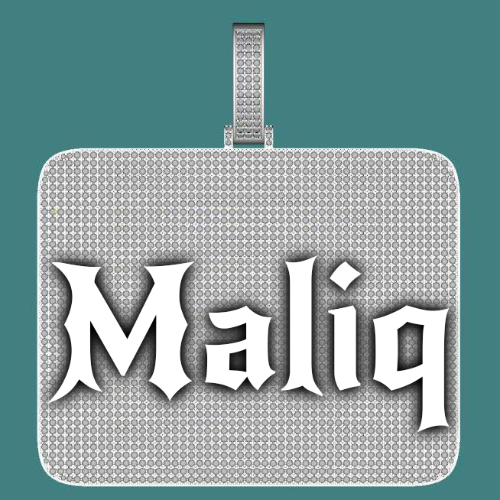 CUSTOM LETTER NECKLACE 3D BIG SQUARE