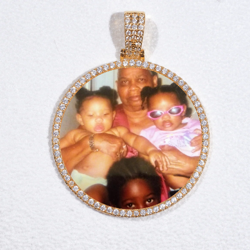 MEDIUM 3D CIRCLE CUSTOM PICTURE PENDANT