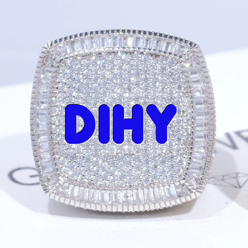 CUSTOM LETTER 3D ICED RING