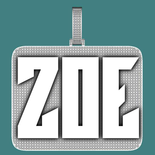 CUSTOM LETTER NECKLACE 3D BIG SQUARE