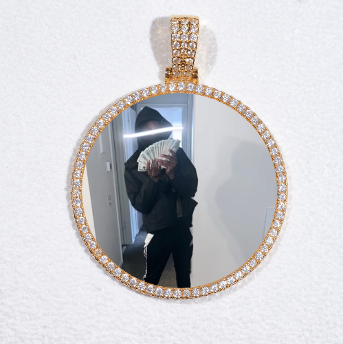 MEDIUM 3D CIRCLE CUSTOM PICTURE PENDANT