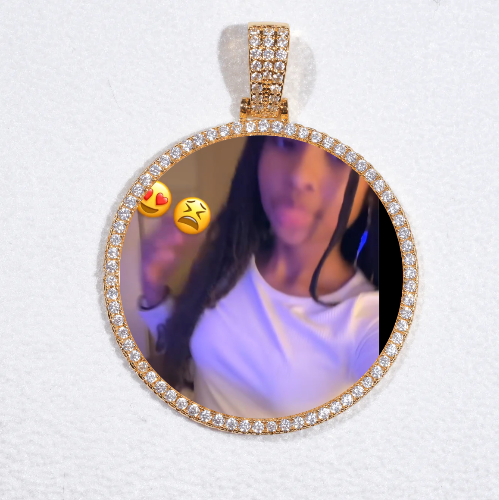 MEDIUM 3D CIRCLE CUSTOM PICTURE PENDANT