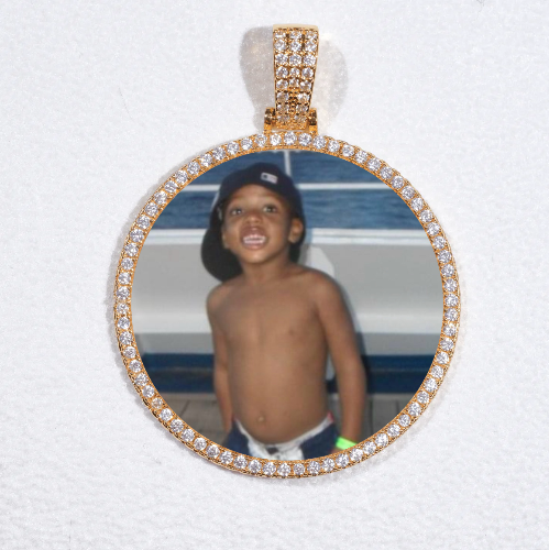 MEDIUM 3D CIRCLE CUSTOM PICTURE PENDANT
