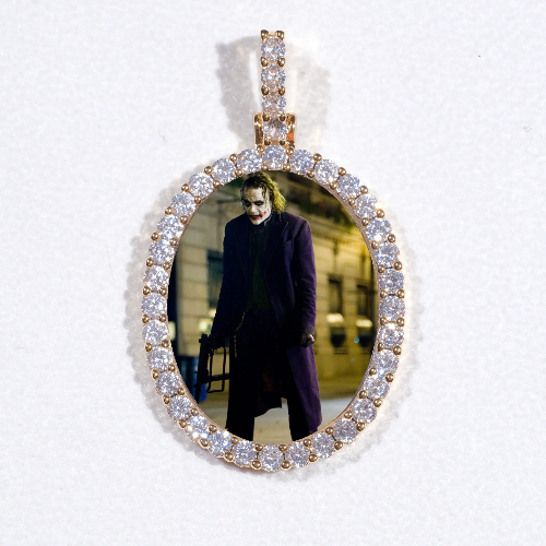 3D Oval Custom Picture Pendant