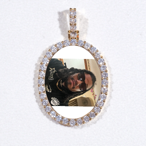 3D Oval Custom Picture Pendant