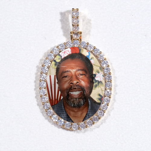 3D Oval Custom Picture Pendant