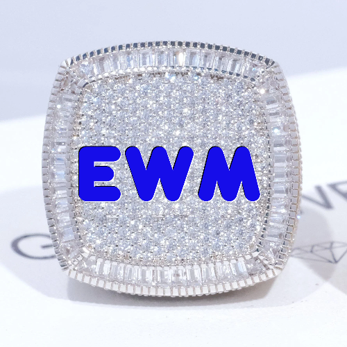 CUSTOM LETTER 3D ICED RING
