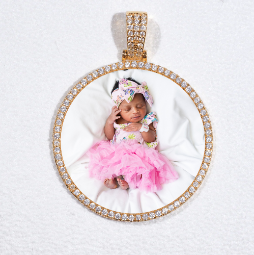 MEDIUM 3D CIRCLE CUSTOM PICTURE PENDANT