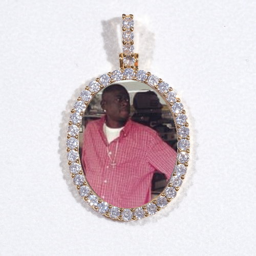 3D Oval Custom Picture Pendant