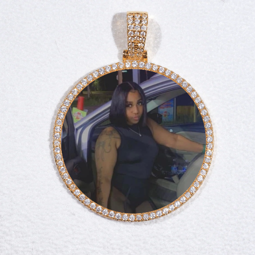 MEDIUM 3D CIRCLE CUSTOM PICTURE PENDANT