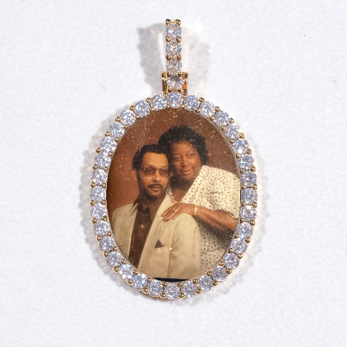 3D Oval Custom Picture Pendant