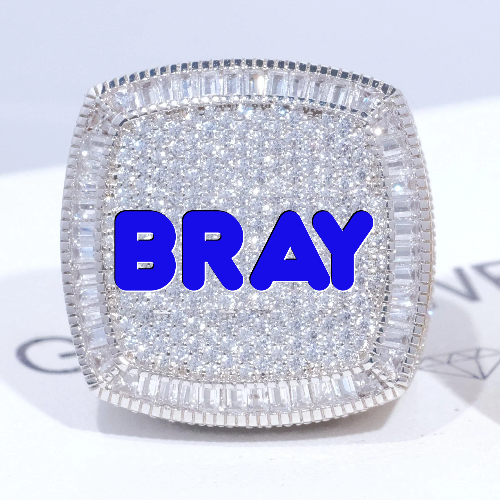 CUSTOM LETTER 3D ICED RING