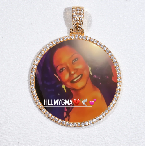 MEDIUM 3D CIRCLE CUSTOM PICTURE PENDANT