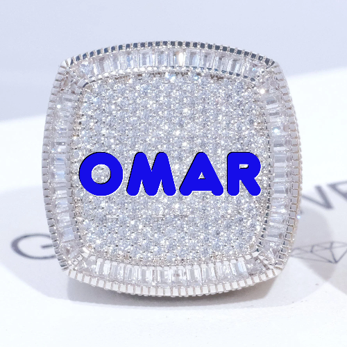 CUSTOM LETTER 3D ICED RING