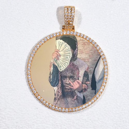MEDIUM 3D CIRCLE CUSTOM PICTURE PENDANT