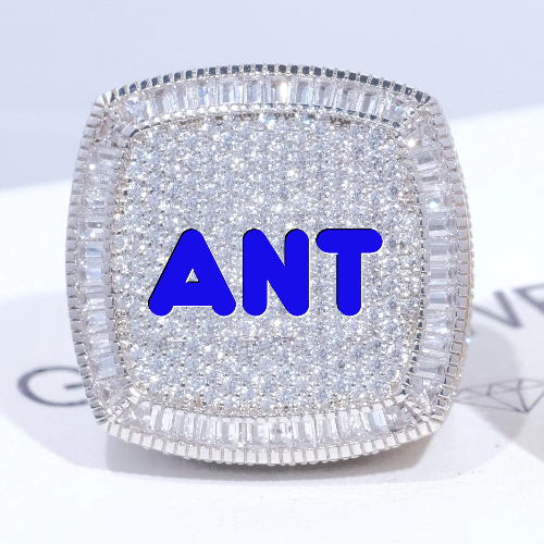 CUSTOM LETTER 3D ICED RING