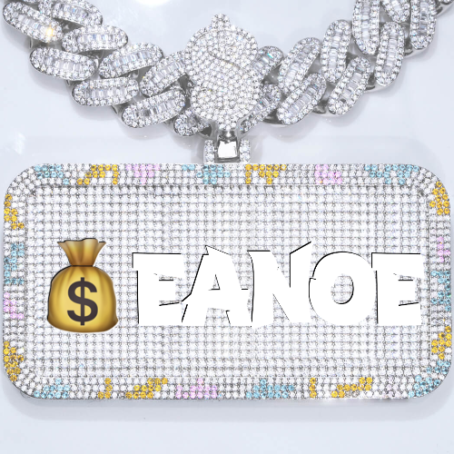 CUSTOM LETTER NECKLACE 3D COLORFUL SQUARE