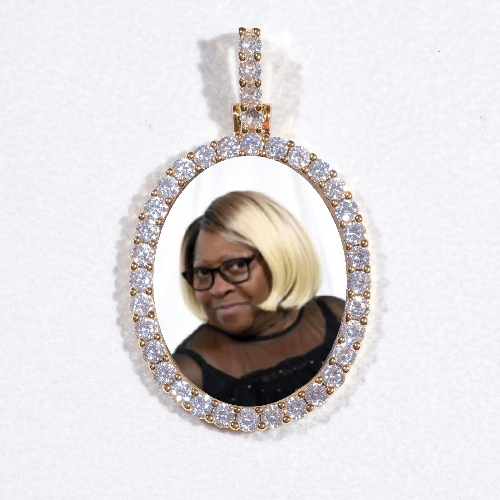 3D Oval Custom Picture Pendant