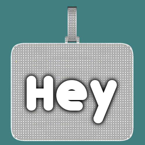 CUSTOM LETTER NECKLACE 3D BIG SQUARE