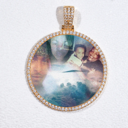 MEDIUM 3D CIRCLE CUSTOM PICTURE PENDANT