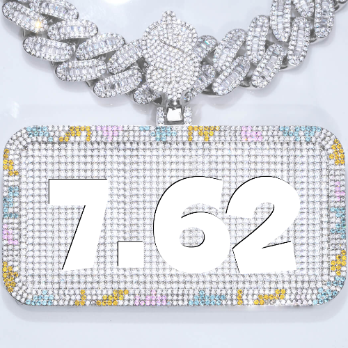 CUSTOM LETTER NECKLACE 3D COLORFUL SQUARE