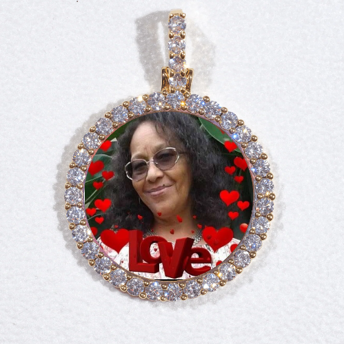 3D CIRCLE CUSTOM PICTURE PENDANT SMALL SIZE