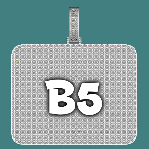 CUSTOM LETTER NECKLACE 3D BIG SQUARE