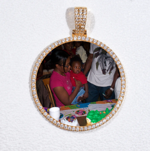 MEDIUM 3D CIRCLE CUSTOM PICTURE PENDANT
