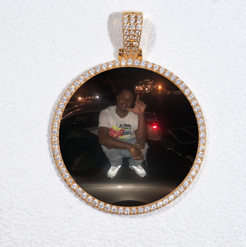 MEDIUM 3D CIRCLE CUSTOM PICTURE PENDANT