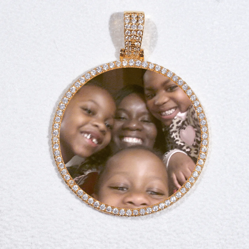 MEDIUM 3D CIRCLE CUSTOM PICTURE PENDANT