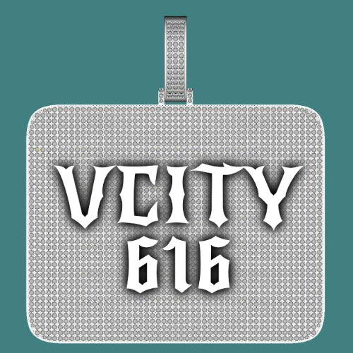 CUSTOM LETTER NECKLACE 3D BIG SQUARE
