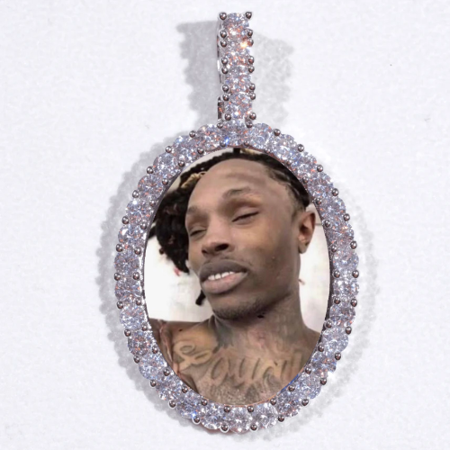 Large 3D Oval Custom Picture Pendant