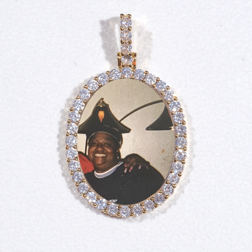 3D Oval Custom Picture Pendant