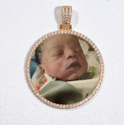 MEDIUM 3D CIRCLE CUSTOM PICTURE PENDANT