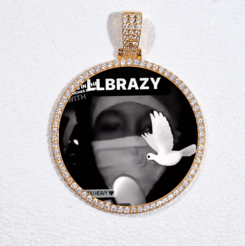 MEDIUM 3D CIRCLE CUSTOM PICTURE PENDANT