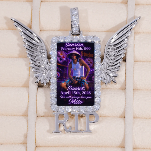 RIP WING 3D CUSTOM PICTURE PENDANT