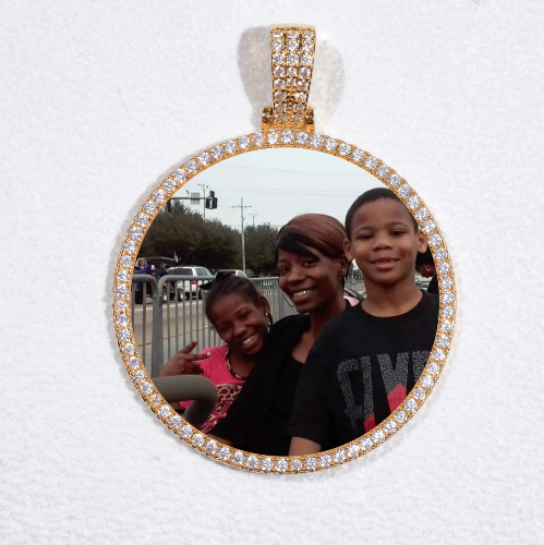MEDIUM 3D CIRCLE CUSTOM PICTURE PENDANT
