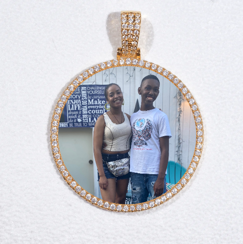 MEDIUM 3D CIRCLE CUSTOM PICTURE PENDANT