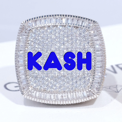 CUSTOM LETTER 3D ICED RING