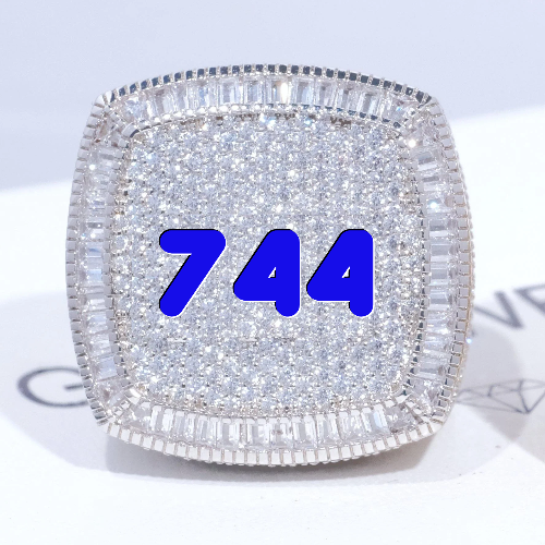 CUSTOM LETTER 3D ICED RING