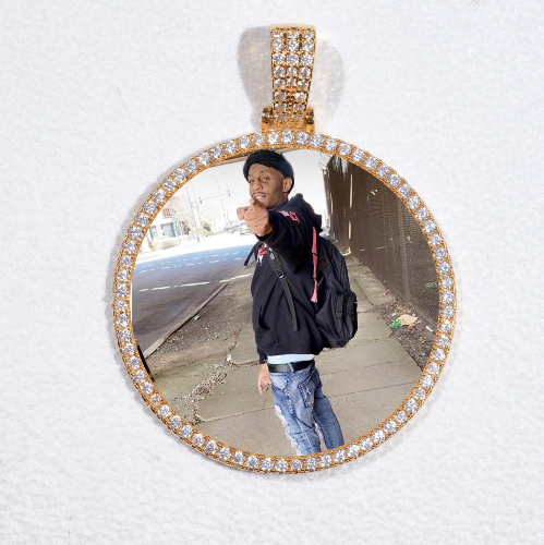 MEDIUM 3D CIRCLE CUSTOM PICTURE PENDANT
