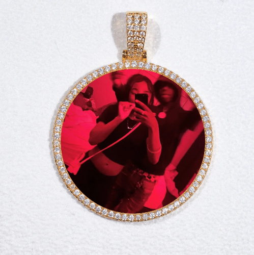 MEDIUM 3D CIRCLE CUSTOM PICTURE PENDANT