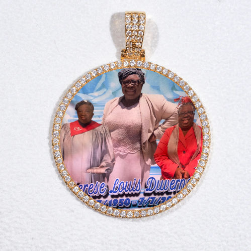 MEDIUM 3D CIRCLE CUSTOM PICTURE PENDANT