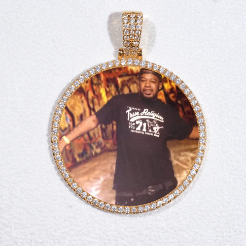 MEDIUM 3D CIRCLE CUSTOM PICTURE PENDANT