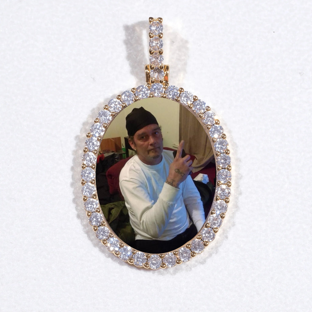 3D Oval Custom Picture Pendant