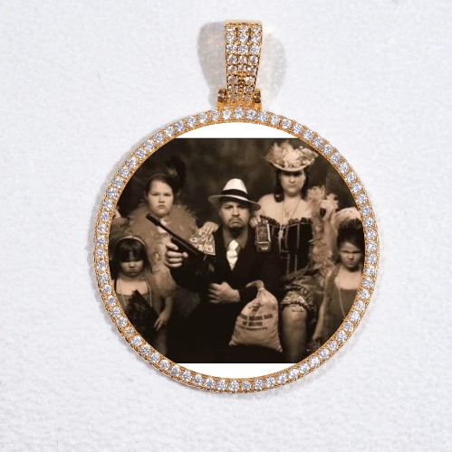 MEDIUM 3D CIRCLE CUSTOM PICTURE PENDANT