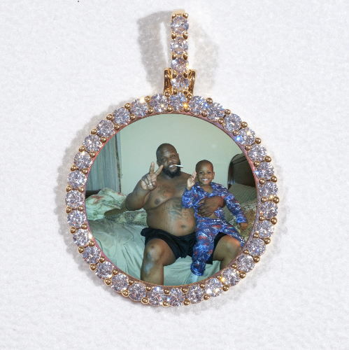 3D CIRCLE CUSTOM PICTURE PENDANT SMALL SIZE